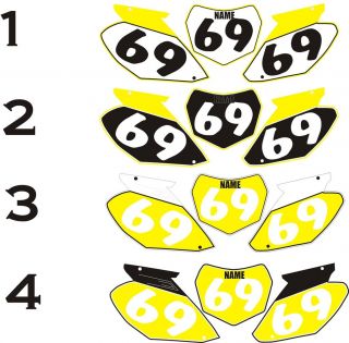 2002 2008 Suzuki RM85 RM 85 Number Plates Side Panels Graphics Decal