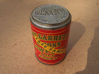 Vintage Unopened Can of W.E. Garrett & Sons Snuff