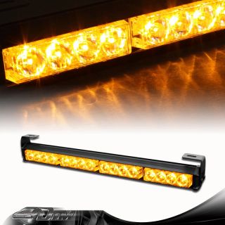Amber LED 18 Traffic Advisor 7 Modes Emergency Flash 12v Strobe Light 