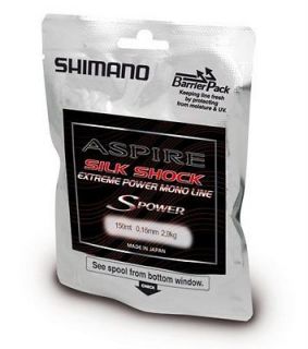 Shimano Aspire Silk Shock Extreme Power Mono Line 100 mtr Spools NEW