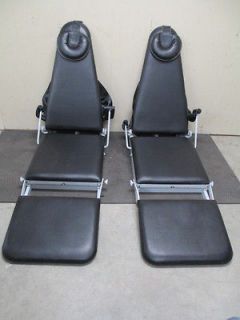 Lot of 2 Dental Mobile Portable Fold Out Exam Chairs w/ Black 
