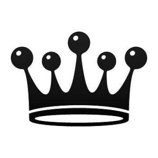 Decal Stickers Royal Crown Fairytale Chess Queen King Kingdom Prince 