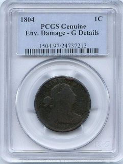 1804 Large Cent PCGS Certified; Decent Looking And With A Clear Date