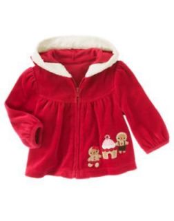 NWT 6 12M Gymboree Gingerbread Girl RED hooded Jacket 6 9 12 M