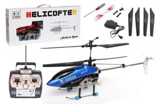30 Inch Large GT QS8004 Blue 2 Speed Metal Frame 3 Ch RC Helicopter 