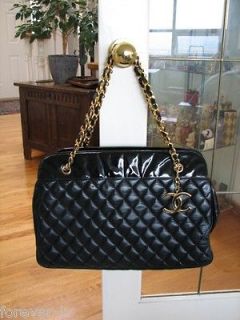 XL Vintage CHANEL Black Leather shopper shopping GST bag   MPRS