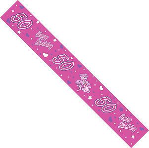 50th birthday party pink sash 50 th decoration plastic from united 