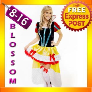 8408 Ladies Snow White Queen Princess Disney Fancy Dress Up Halloween 