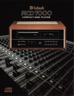 mcintosh mcd 7000 cd player brochure 1985 