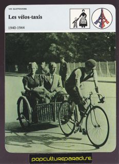 les velos taxis bicycle cab histoire de france card from