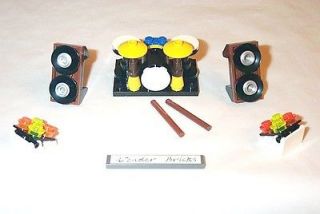 Lego Drum Set Amplified Speakers 3818 3939 Rock Band Sticks Music 