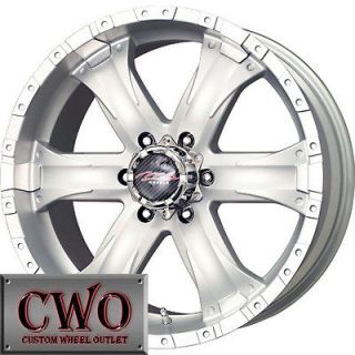 20 Silver Chaos 6 Wheels Rims 6x139.7 6 Lug Titan Tundra GMC Chevy 