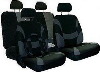 GREY BLACK XTREME CAR TRUCK SUV NEW SEAT COVERS PKG & MORE #4