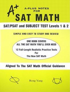 Plus Notes for SAT Math SAT PSAT and Subject Test Levels 1 And 2 by 