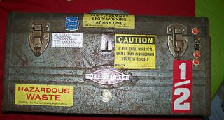 Vintage Craftsman Metal Tool Box with metal tray~ Industrial Tool Box