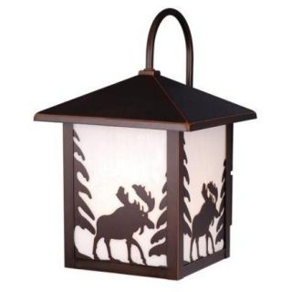 NEW 1 Light Rustic Moose Outdoor Wall Lamp Lighting Fixture, Bronze 