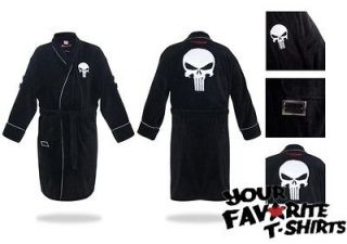 Punisher Costume Skull Logo Toweling Bath Robe Marvel Comics 