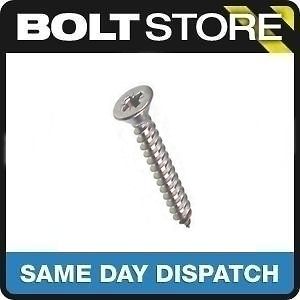 No6 (3.5) COUNTERSUNK CSK SELF TAPPING SCREW A4 MARINE GRADE STAINLESS 