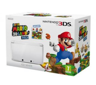 Nintendo 3DS Super Mario 3D Land Flame Red System Package w/Games 
