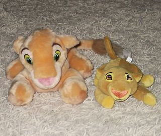 Lot 2 Disney LION KING Plush Stuffed Toys Figures NALA & SIMBA