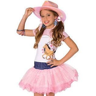 Planet Pop Star Cowgirl Large 12 14 Halloween Costume Child Girl Pink 