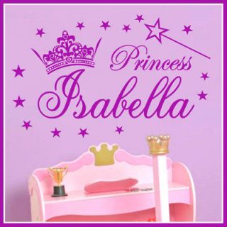 name princess girl vinyl wall decals stickers art 044 time