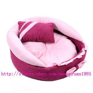 Cute Princess Pink Pet Dog Cat Sofa Bed House +a Pillow Small