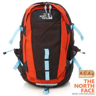 bn the north face hot shot laptop backpack brown orange