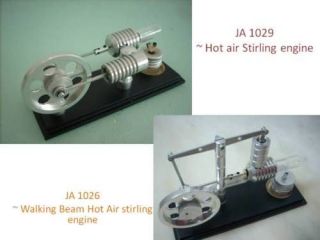 Walking Beam + Hot air Stirling engine (2 sets) ~ stirlingmotor, Free 