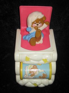 Rare Vintage 1987 Fisher Price Teddy Beddy Bear Jack in the Box Chime 