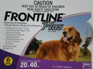 Merial Frontline Plus For Dogs 45   88 lb 6 Month *NOT A KIT*