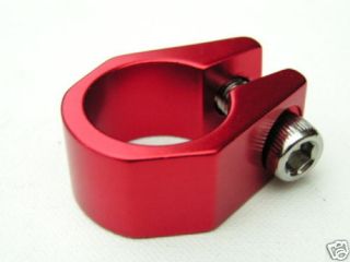 tuf neck style bmx alloy seat clamp 25 4mm red