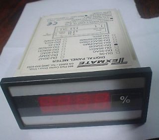 TEXMATE DU 35AC15 PANEL METER 110VAC RED LED   USED   1 YEAR RETURN 