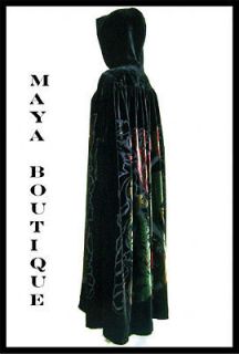 cloak burnout velvet opera cape coat art nouveau design one
