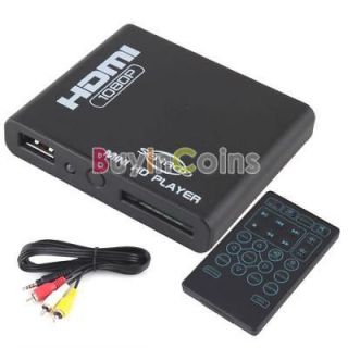 SRH 001 1080P Mini Portable Full HD Media Player with AV/HDMI/USB/SD 