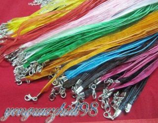 lots of mixed 50pcs ribbon voile necklace cord 18 from