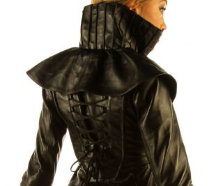 Brown Menʻs Leather Coat, very soft, Steampunk Ornamentation