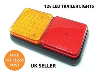 rectangle led 12v trailer caravan lights 3 function from united 