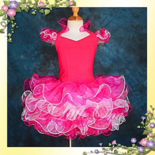 Hot Pink Cup Cake Halter National Pageant Dress DIY Shell Baby Size 18 