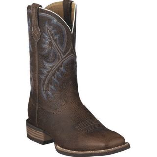 Mens Ariat 10006714 Quickdraw Brown Oiled Rowdy Square Toe Western 