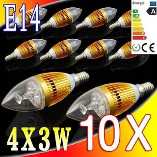 10X 85~265V Actual 4.5W E14 Warm White 12w LED Candle Light LED Spot 