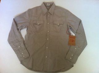   JEANS Mens Grey ROCKY POPLIN Shirt, S M L XL XXL XXL $132 NWT