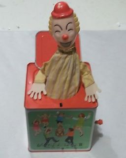 Vintage 1970 Hasbro Romper Room Jack In The Box tin litho great color