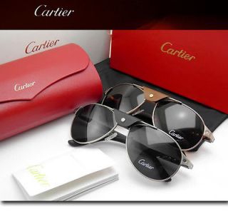 cartier santos dumont aviator leather sunglasses  152