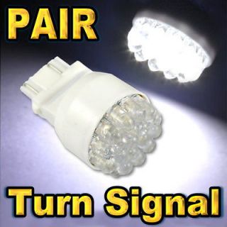 SUPER WHITE 3157 3057 19 LED FRONT TURN SIGNAL LIGHT BULBS #E19