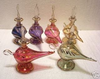 egyptian perfume bottles aladdin lamp lamps lot gold from
