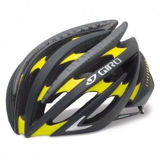 Giro Aeon Matte Black Yellow Livestrong bicycle helmet road bike Med 