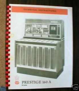 nsm prestige 160 a service parts jukebox manual  29 00 buy 