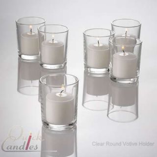 set of 144 glass votive candle holders crystal clear time