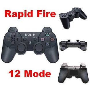 PS3 modded Rapid Fire Wireless Controller 12 mode Black New For mw3 